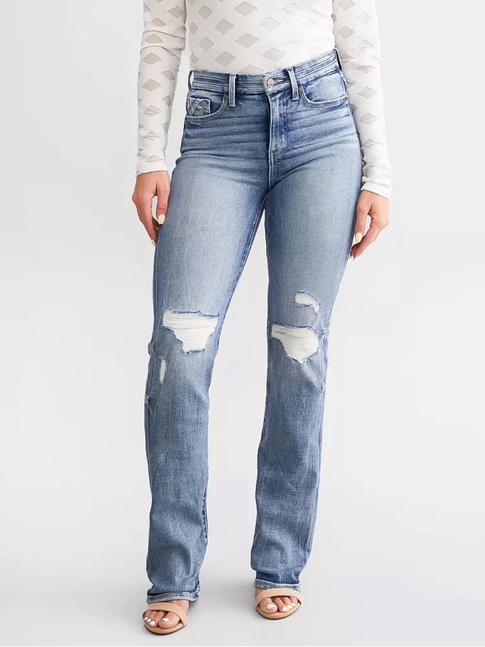 Black buckle Fit No. 75 Tailored Boot Stretch Jean